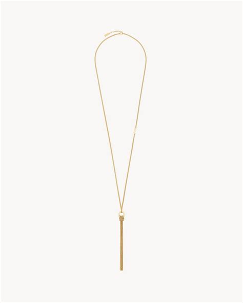 CASSANDRE tassel necklace in metal 